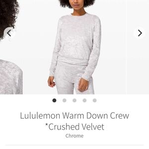 lululemon athletica Warm Down Crew - Chrome (Light Gray)